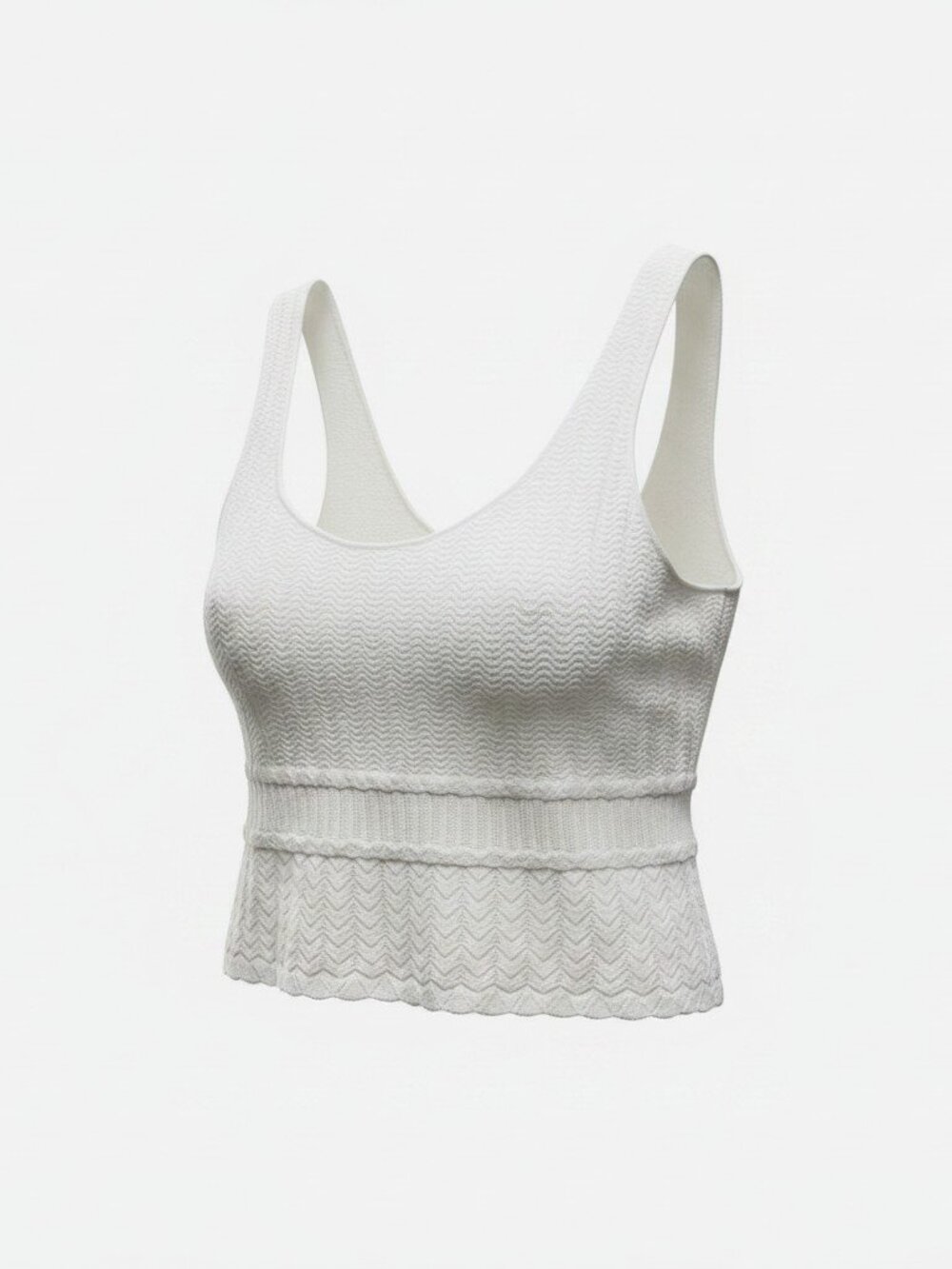 Club Monaco Crochet Knit Crop Tank Top Size XL